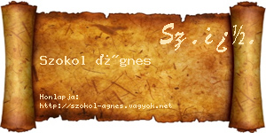 Szokol Ágnes névjegykártya