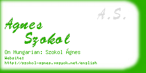 agnes szokol business card