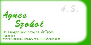 agnes szokol business card